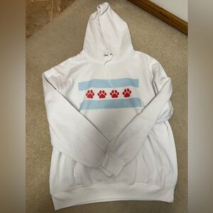 Chicago Flag with Paw Prints Sweatshirt
